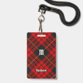 MacQueen Clan Tartan Badge (Voorzijde met lanyard)