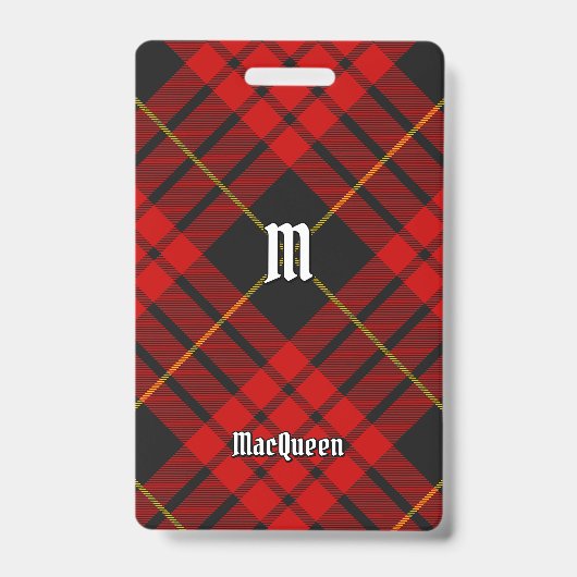 MacQueen Clan Tartan Badge (Voorzijde)
