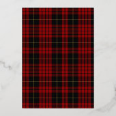 MacQueen Clan Tartan Schotse Huwelijk  Folie Uitnodiging (Achterkant)