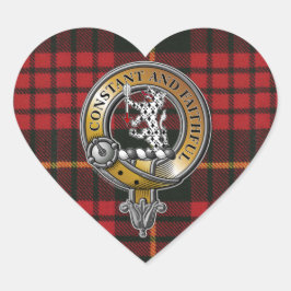 MacQueen Tartan & Badge Hart Sticker