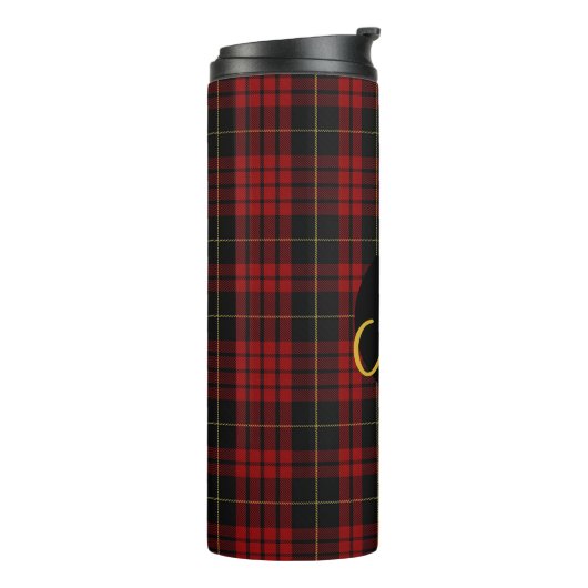 MacQueen Tartan Monogrammed Thermosbeker (Gedraaid links)