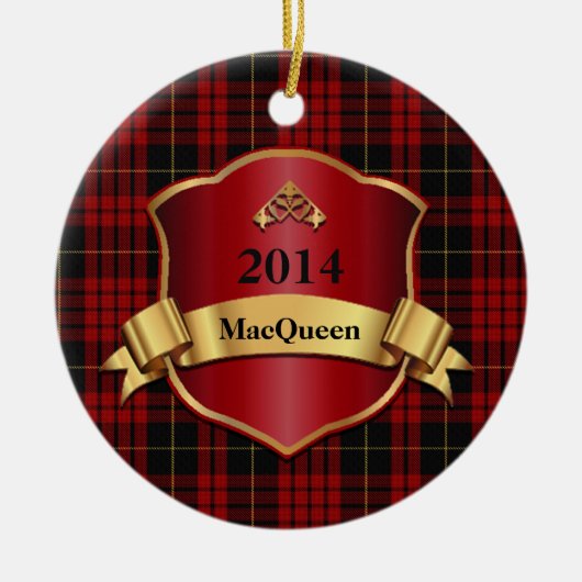 MacQueen Tartan Pset Custom ornament (Voorkant)