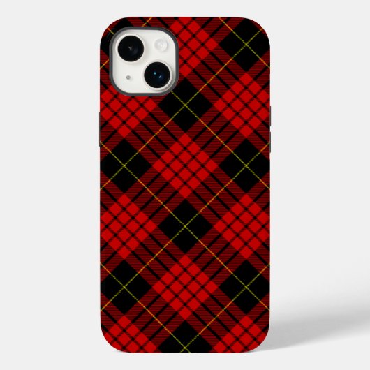 MacQueen Tartan Red en Black Pset Case-Mate iPhone Case (Achterkant)