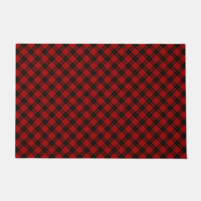 MacQueen Tartan Red en Black Pset Deurmat (Voorkant)