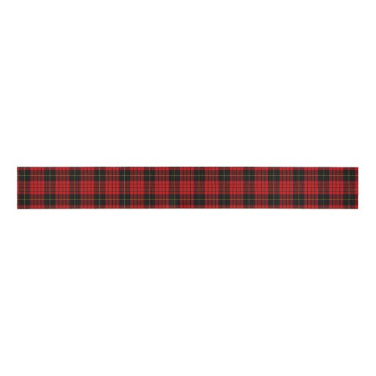 MacQueen Tartan Red en Black Pset Grosgrain Lint (Voorkant)