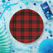 MacQueen Tartan Red en Black Pset Papieren Bordje (Feest)