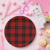MacQueen Tartan Red en Black Pset Papieren Bordje (Feest)