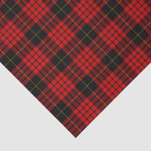 MacQueen Tartan Red en Black Pset Tissuepapier (Detail)