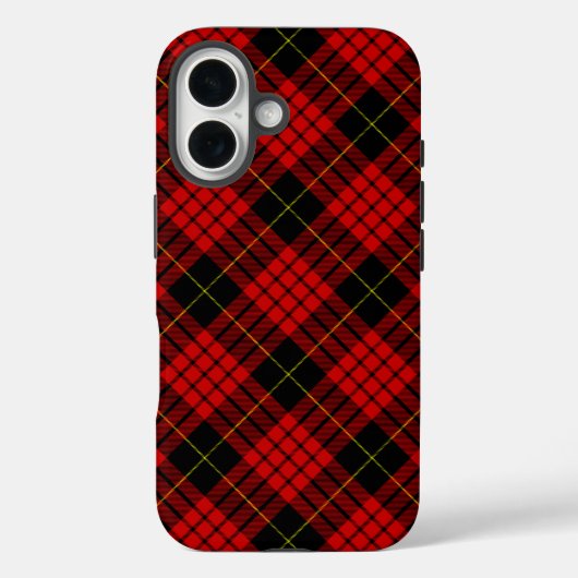 MacQueen Tartan Rood en Zwart Geruit Case-Mate iPhone Case (Achterkant)