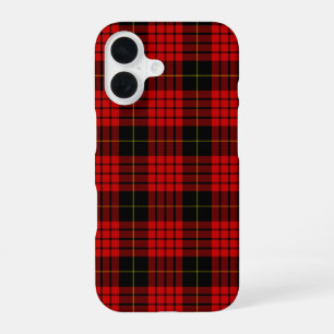 MacQueen-tartan rood en zwart geruit iPhone 16 Hoesje