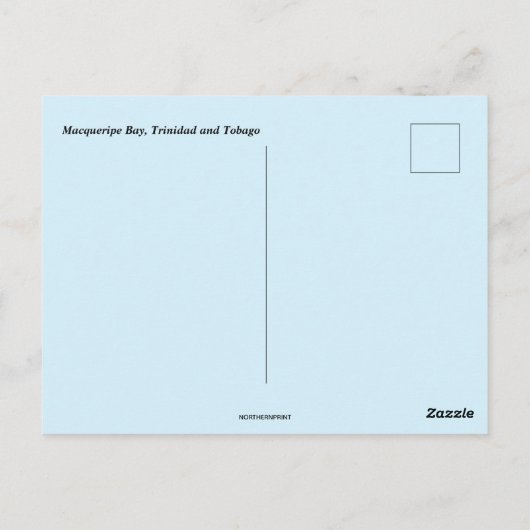 Macqueripe Bay Trinidad en Tobago Briefkaart (Achterkant)