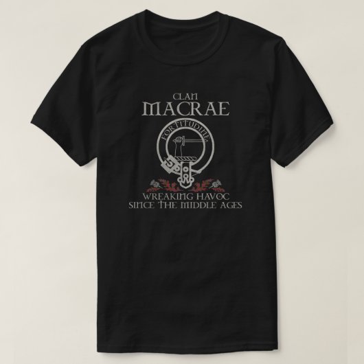 Macrae 2 Clan crest Schotse achternaam tartan This T-shirt (Design voorkant)