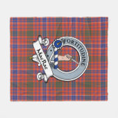 MacRae Ancient Clan Badge Tartan Plaid Fleece Deken (Voorkant (Horizontaal))