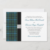 MacRae Ancient Hunting Tartan Wedding Invitation Kaart (Voorkant)