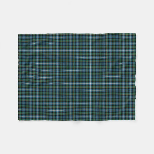 MacRae Clan Green en Blue Hunting Tartan Fleece Deken (Voorkant (Horizontaal))