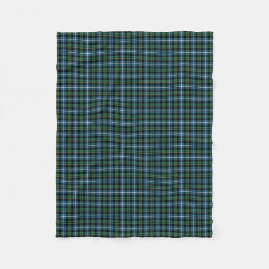 MacRae Clan Green en Blue Hunting Tartan Fleece Deken (Voorkant)
