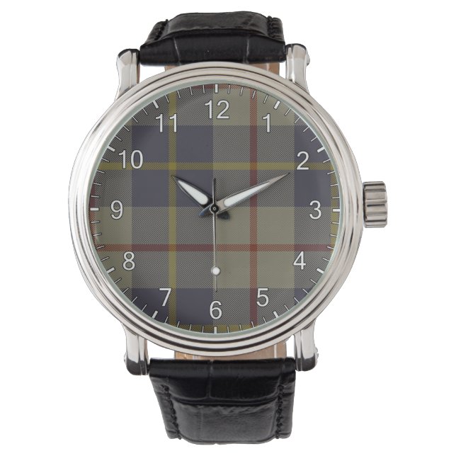 MacRae Clan Tartan Horloge (Voorkant)