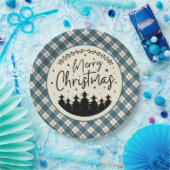 MacRae Conchra Scottish Tartan Christmas Papieren Bordje (Feest)