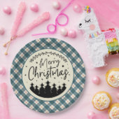 MacRae Conchra Scottish Tartan Christmas Papieren Bordje (Feest)