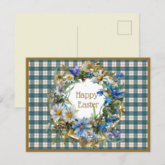 MacRae Conchra Scottish Tartan Easter Floral Feestdagenkaart