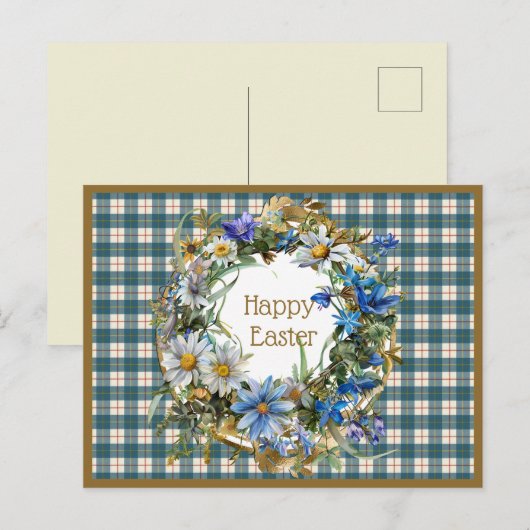 MacRae Conchra Scottish Tartan Easter Floral Feestdagenkaart (Voorkant / Achterkant)