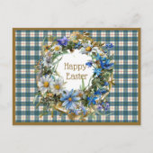 MacRae Conchra Scottish Tartan Easter Floral Feestdagenkaart (Voorkant)