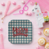 Macrae Conchra Scottish Tartan Merry Christmas Papieren Bordje (Feest)