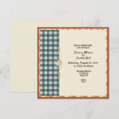 MacRae Conchra Tartan Wedding Invitation Kaart (Voorkant / Achterkant)