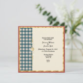 MacRae Conchra Tartan Wedding Invitation Kaart (Staand voorkant)