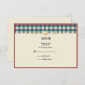 MacRae Conchra Tartan Wedding RSVP (Voorkant / Achterkant)