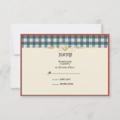 MacRae Conchra Tartan Wedding RSVP Kaartje (Voorkant)