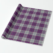 MacRae Dance Paars Tartan Wrapping Paper Cadeaupapier (Uitgerold)