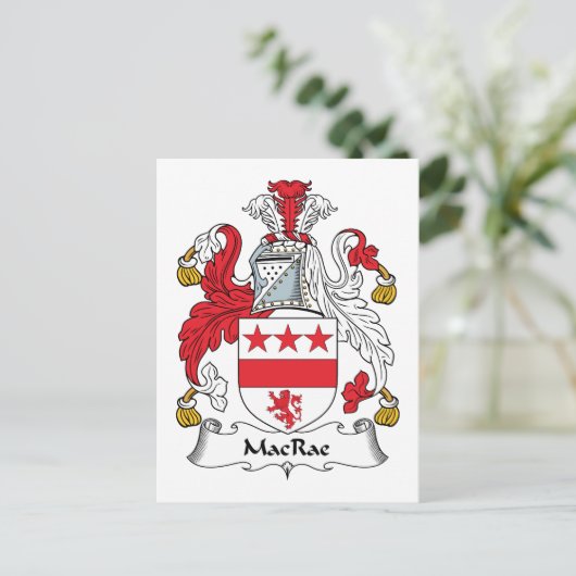MacRae Family Crest Briefkaart (Staand voorkant)