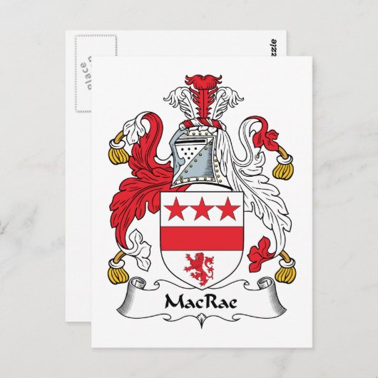 MacRae Family Crest Briefkaart (Voorkant / Achterkant)