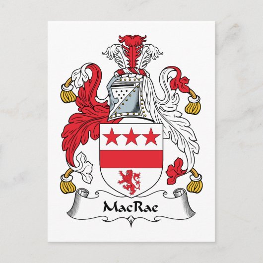MacRae Family Crest Briefkaart (Voorkant)
