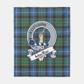 MacRae Hunting Ancient Clan Badge Tartan Pset Fleece Deken (Voorkant)