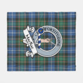 MacRae Hunting Ancient Clan Badge Tartan Pset Fleece Deken (Voorkant (Horizontaal))