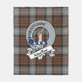 MacRae Hunting Weathered Clan Badge Tartan Pset Fleece Deken (Voorkant)