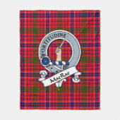 MacRae Modern Clan Badge Tartan Pset Fleece Deken (Voorkant)