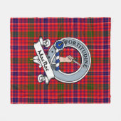 MacRae Modern Clan Badge Tartan Pset Fleece Deken (Voorkant (Horizontaal))