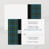 MacRae Oude Jacht Tartan Trouw RSVP kaart (Voorkant / Achterkant)