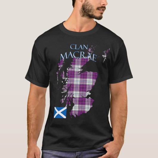 MacRae Scottish Clan Tartan Schotland T-shirt (Voorkant)