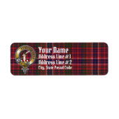 MacRae Tartan & Badge Etiket (Voorkant)