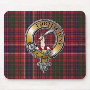 MacRae Tartan & Badge Muismat