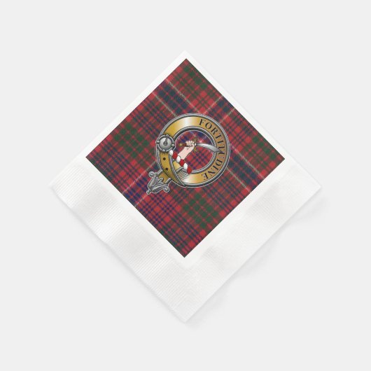 MacRae Tartan & Badge Servet (Hoek)