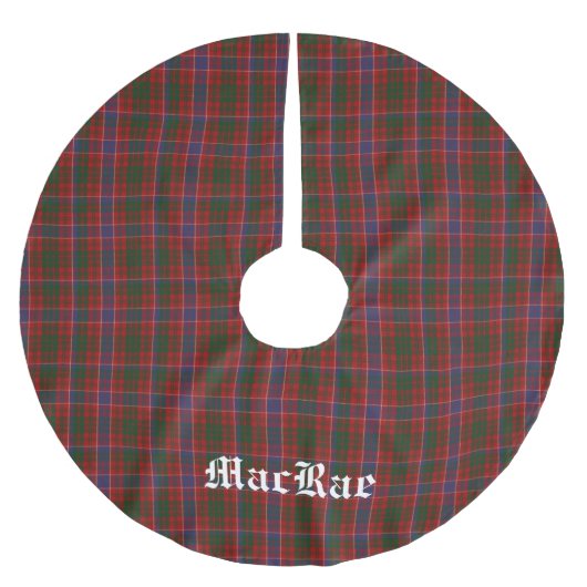 MacRae Tartan Pset Tree Skirt Kerstboom Rok (Voorkant)