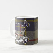 MacRae Tartan Skull Koffiemok (Voorkant links)