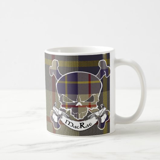 MacRae Tartan Skull Koffiemok (Rechts)