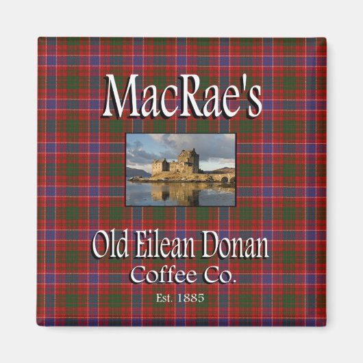 MacRae's Old Eilean Donan Coffee Co. Magnet (Voorkant)