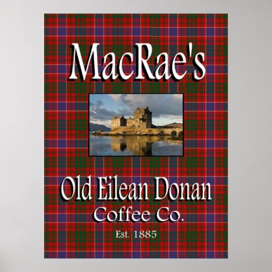 MacRae's Old Eilean Donan Coffee Co. Poster (Voorkant)